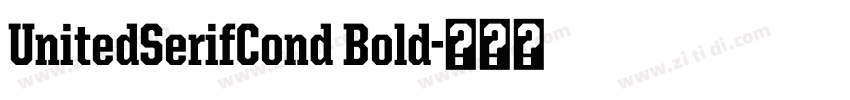 UnitedSerifCond Bold字体转换